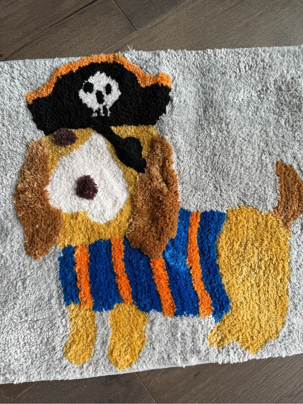 Halloween Dog Pirate Costume Indoor Matt / Bath Rug 20” x 32”